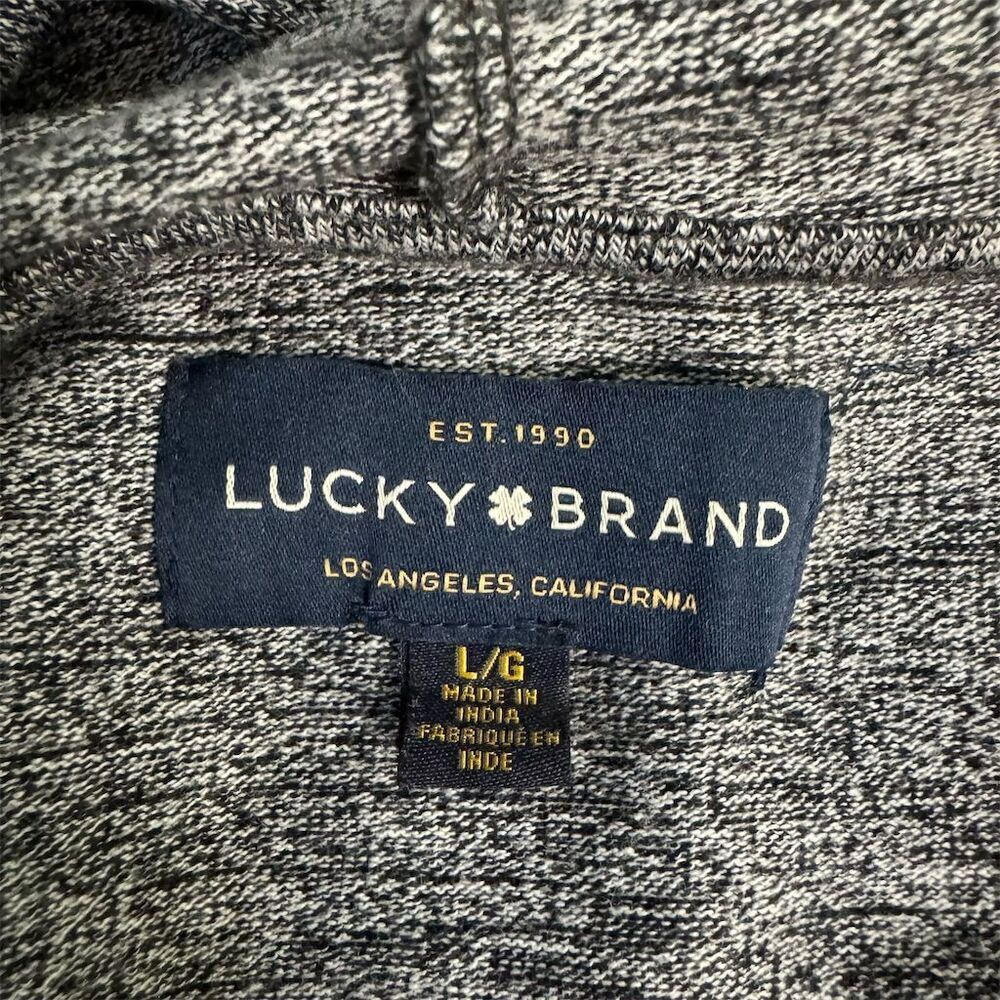 Lucky Brand Gray Pullover Hooded Sweater Size Large - Picture 3 of 6